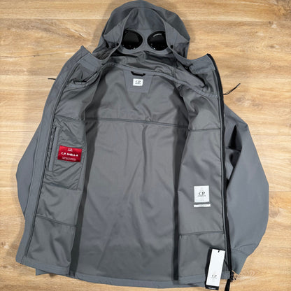 CP Company Shell-R Goggle Jacket in Smoked Pearl - Grey Castmark