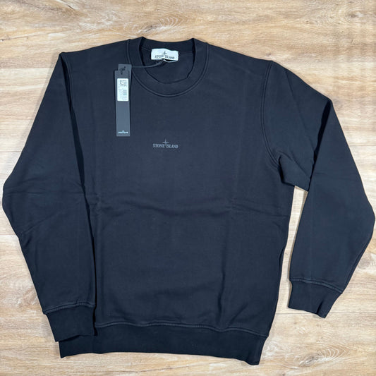 Stone Island Reverse Compass Logo Sweatshirt in Black Castmark