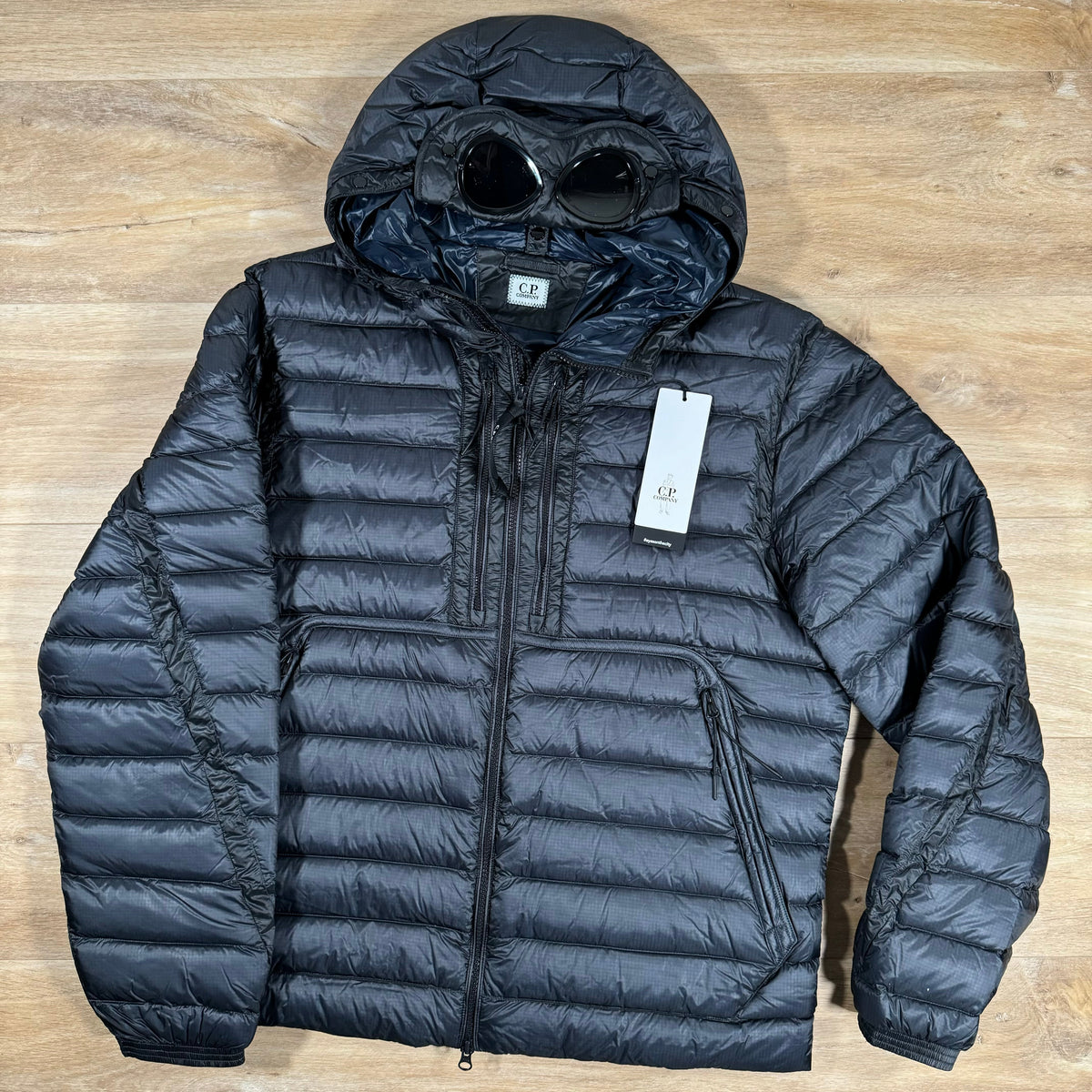 CP Company DD Shell Goggle Down Jacket in Navy Castmark