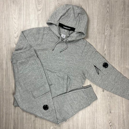 CP Company Raised Fleece Tracksuit - Grey Castmark