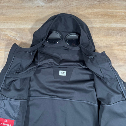 CP Company Shell-R Goggle Jacket in Black Castmark