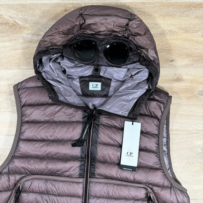 CP Company DD Shell Goggle Down Vest in Purple Dove Castmark
