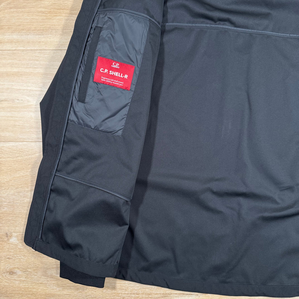CP Company Shell-R Goggle Jacket in Black Castmark