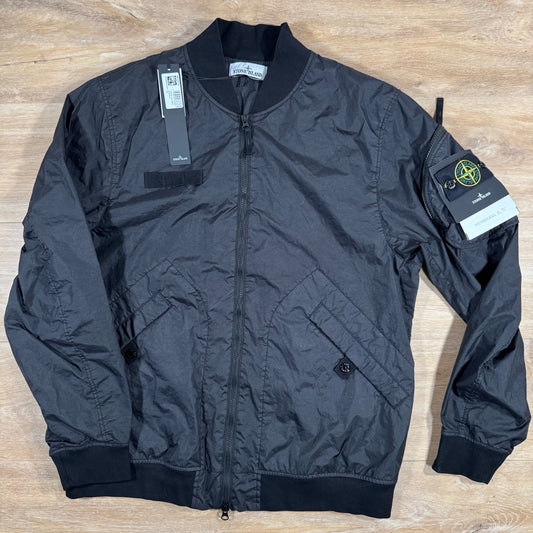 Stone Island Membrana 3L TC Bomber Jacket in Black Castmark