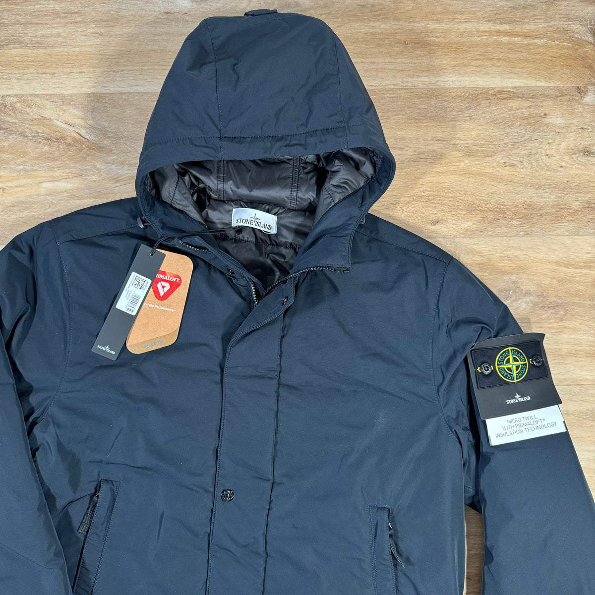 Stone Island Polyester Micro Twill Jacket in Navy Castmark