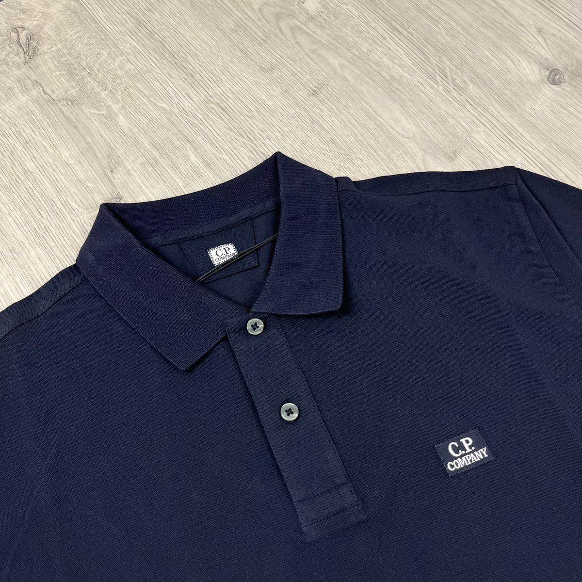 CP Company Piquet Polo Shirt - Navy Castmark