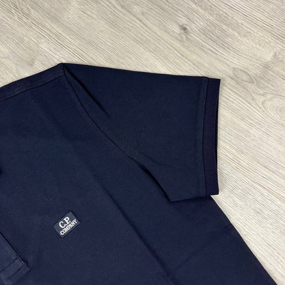CP Company Piquet Polo Shirt - Navy Castmark