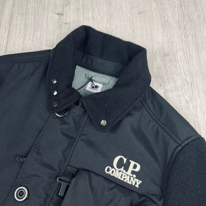 CP Company Duffel Goggle Jacket - Black Castmark
