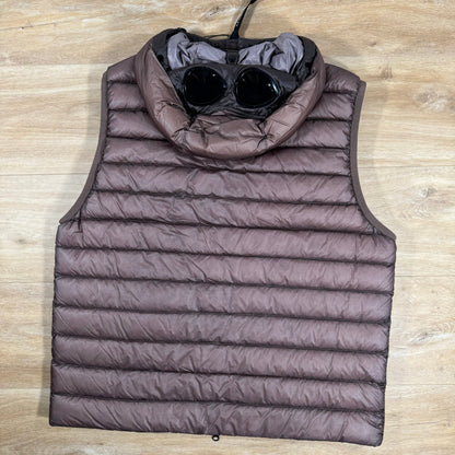 CP Company DD Shell Goggle Down Vest in Purple Dove Castmark