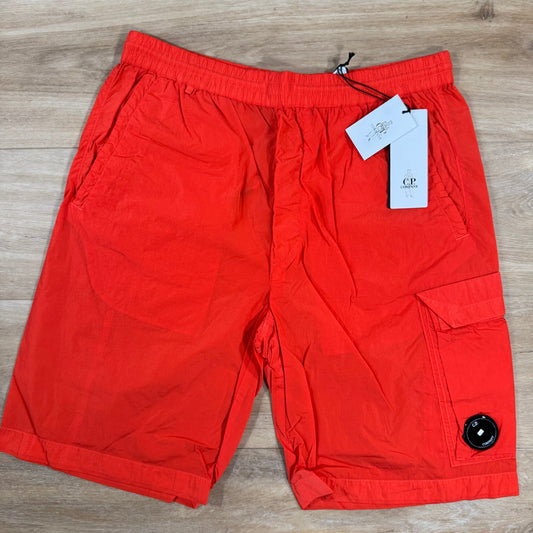 CP Company Chrome-R Cargo Shorts in Poinciana - Orange Castmark
