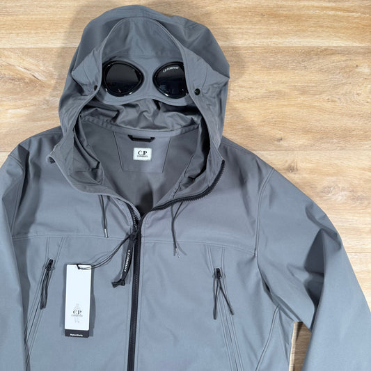 CP Company Shell-R Goggle Jacket in Smoked Pearl - Grey Castmark