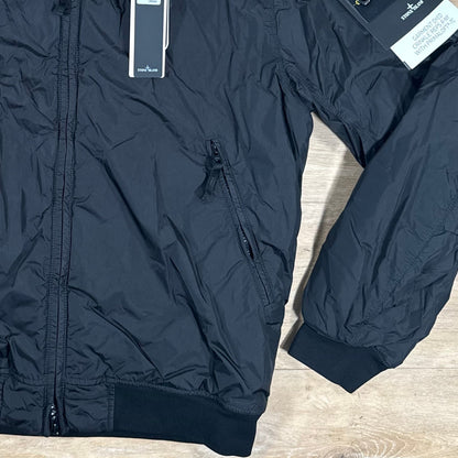 Stone Island Crinkle Reps R-NY Primaloft T-C Jacket in Black Castmark