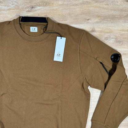 CP Company Diagonal Raised Lens Sweatshirt in Toffee Castmark