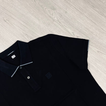 CP Company Metropolis Polo Shirt - Black Castmark