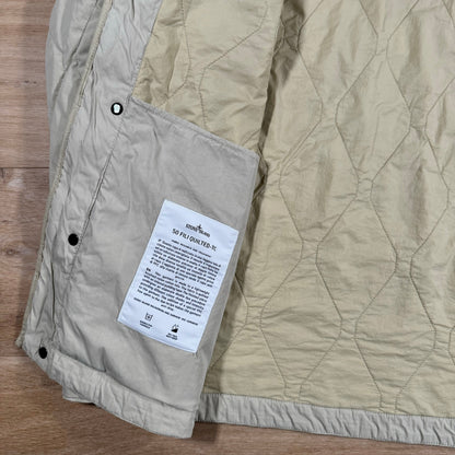 Stone Island 50 Fili Nylon Overshirt in Plaster Castmark