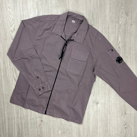 CP Company Zip Overshirt - Dove Castmark