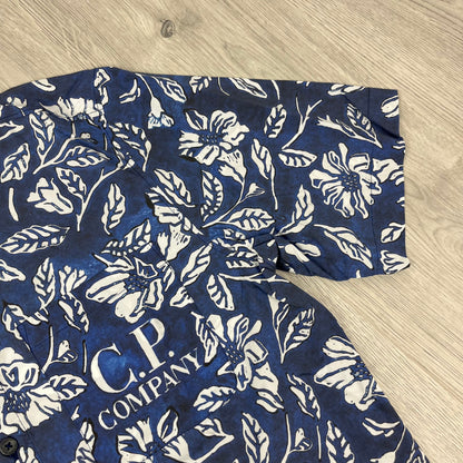 CP Company Floral Shirt - Blue Castmark