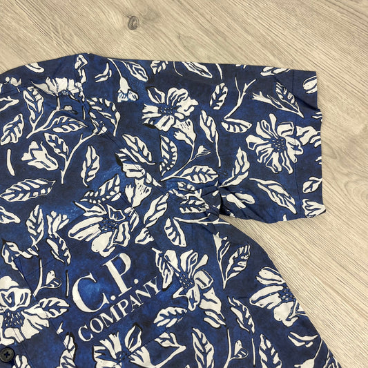 CP Company Floral Shirt - Blue Castmark