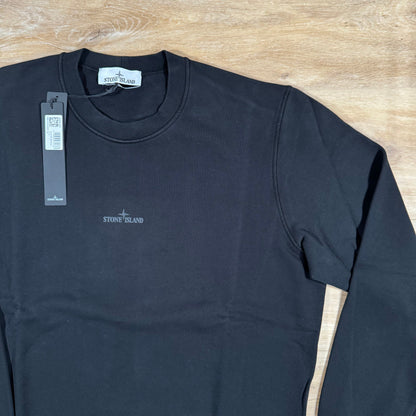 Stone Island Reverse Compass Logo Sweatshirt in Black Castmark