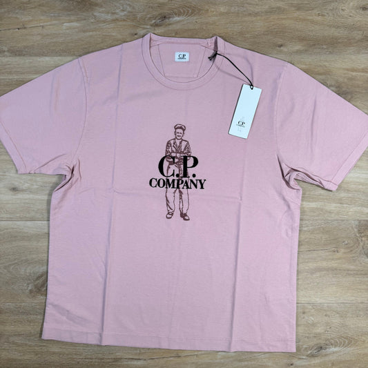 CP Company 1020 British Sailor T-Shirt in Misty Rose - Pink Castmark