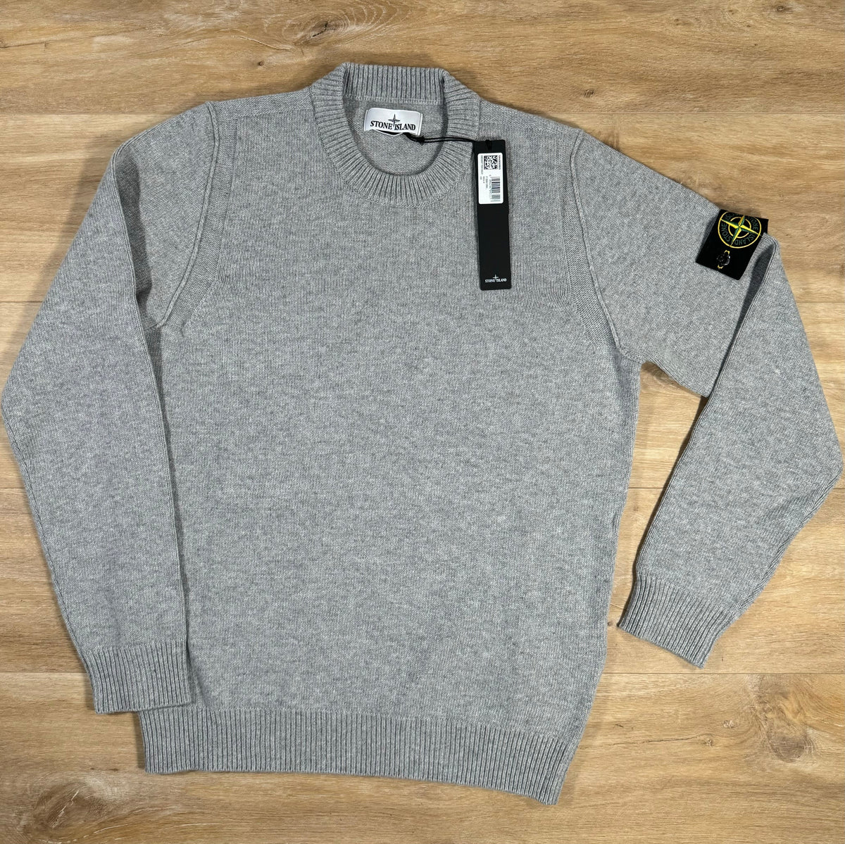 Stone Island Lambswool Crewneck Sweatshirt in Grey Castmark