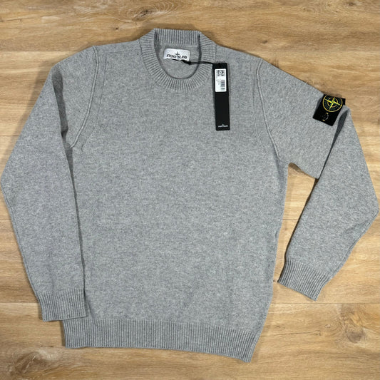 Stone Island Lambswool Crewneck Sweatshirt in Grey Castmark