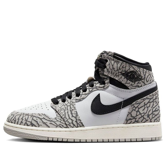 (GS) Air Jordan 1 Retro High OG 'White Cement' FD1437-052