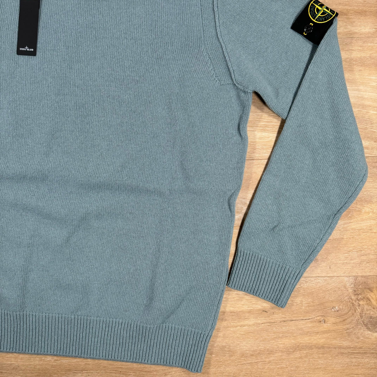 Stone Island Lambswool Crewneck Sweatshirt in Green Grey Castmark