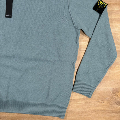Stone Island Lambswool Crewneck Sweatshirt in Green Grey Castmark