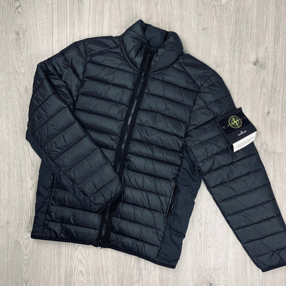 Stone Island Woven Down Jacket - Black Castmark