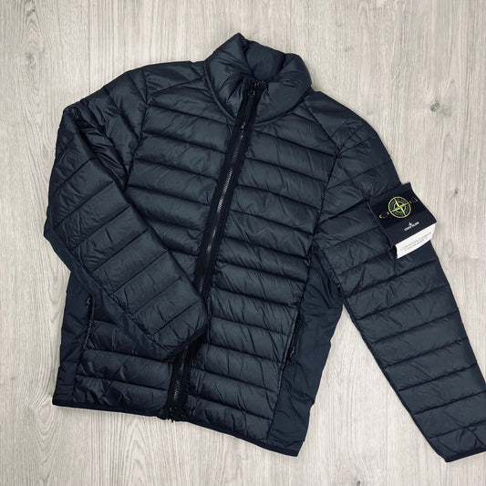 Stone Island Woven Down Jacket - Black Castmark