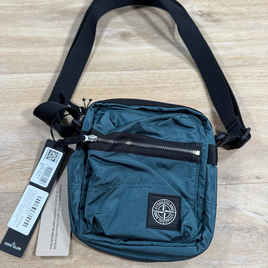 Stone Island Coated Nylon Metal Body Bag in Dark Teal Green Castmark