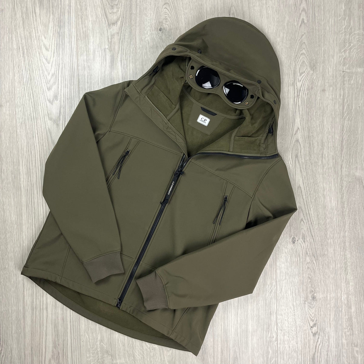 CP Company Shell Goggle Jacket - Ivy Green Castmark
