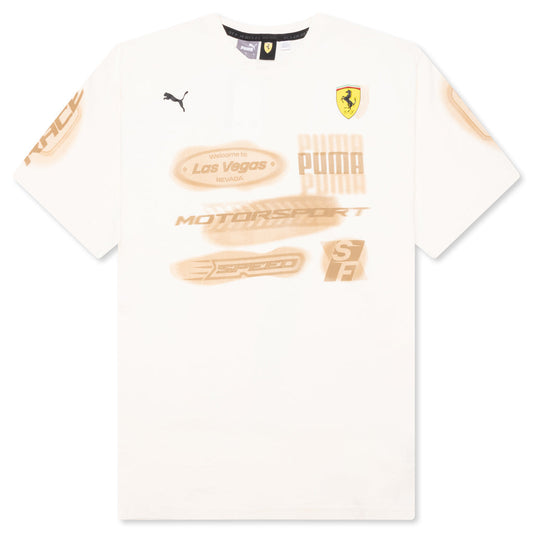 Ferrari Race Desert Sun Las Vegas Graphic Tee - Alpine Snow