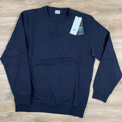 CP Company Diagonal Raised Logo Sweatshirt in Navy Castmark