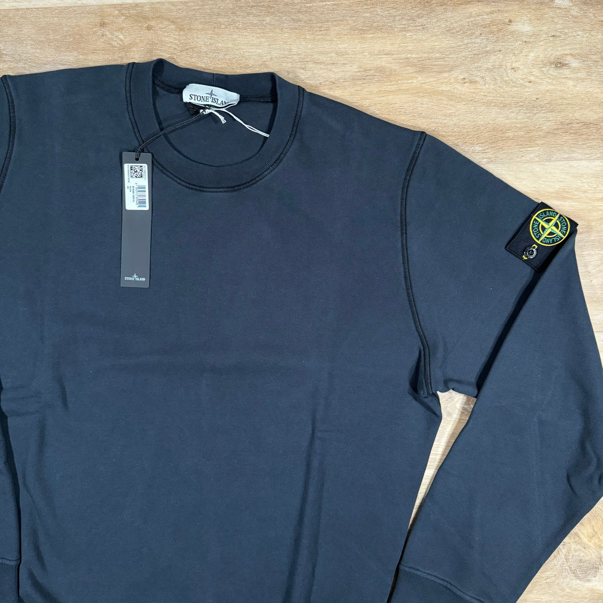 Stone Island Organic Cotton Fleece Sweatshirt in Navy Castmark