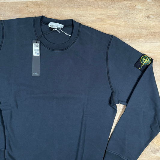 Stone Island Organic Cotton Fleece Sweatshirt in Navy Castmark