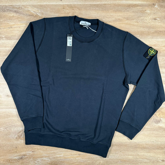 Stone Island Organic Cotton Fleece Sweatshirt in Navy Castmark