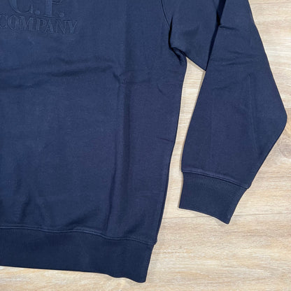 CP Company Diagonal Raised Logo Sweatshirt in Navy Castmark