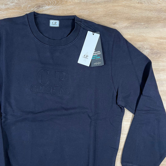 CP Company Diagonal Raised Logo Sweatshirt in Navy Castmark