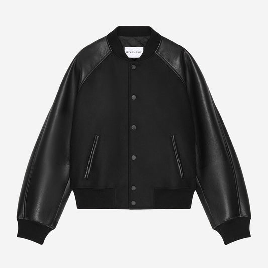 Givenchy Mix Material Logo Embroidery Jacket