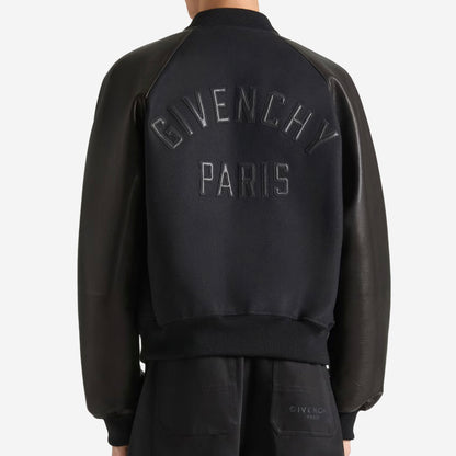 Givenchy Mix Material Logo Embroidery Jacket