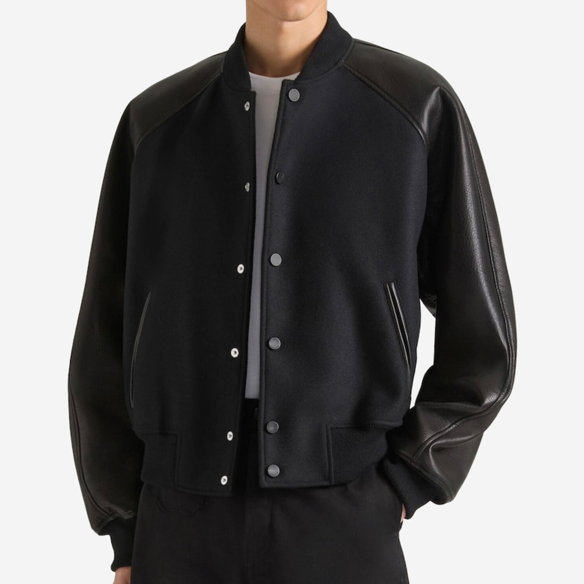 Givenchy Mix Material Logo Embroidery Jacket