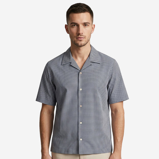 Givenchy Paris Embroidery Checked Cotton Shirt