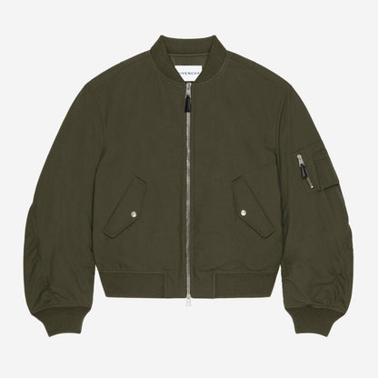 Givenchy Stamp Print Couture Seam Bomber Jacket