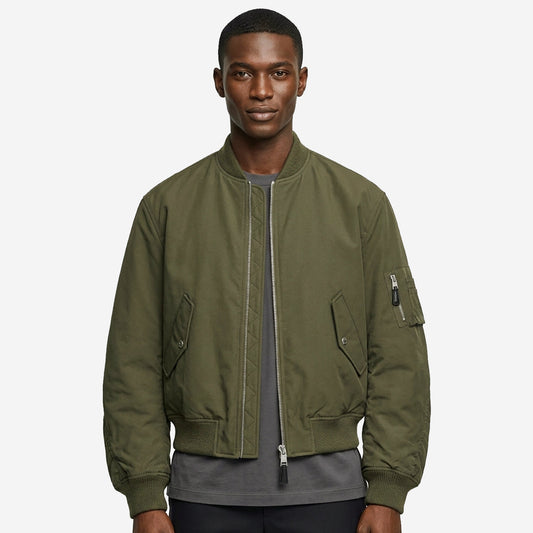 Givenchy Stamp Print Couture Seam Bomber Jacket