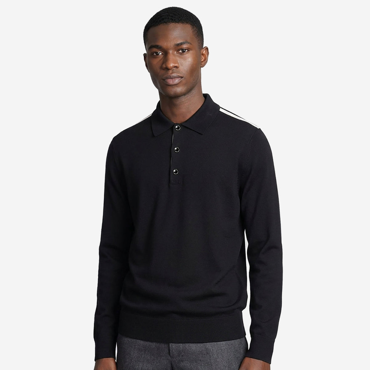 Givenchy Wool With Gros Grain Detail Polo
