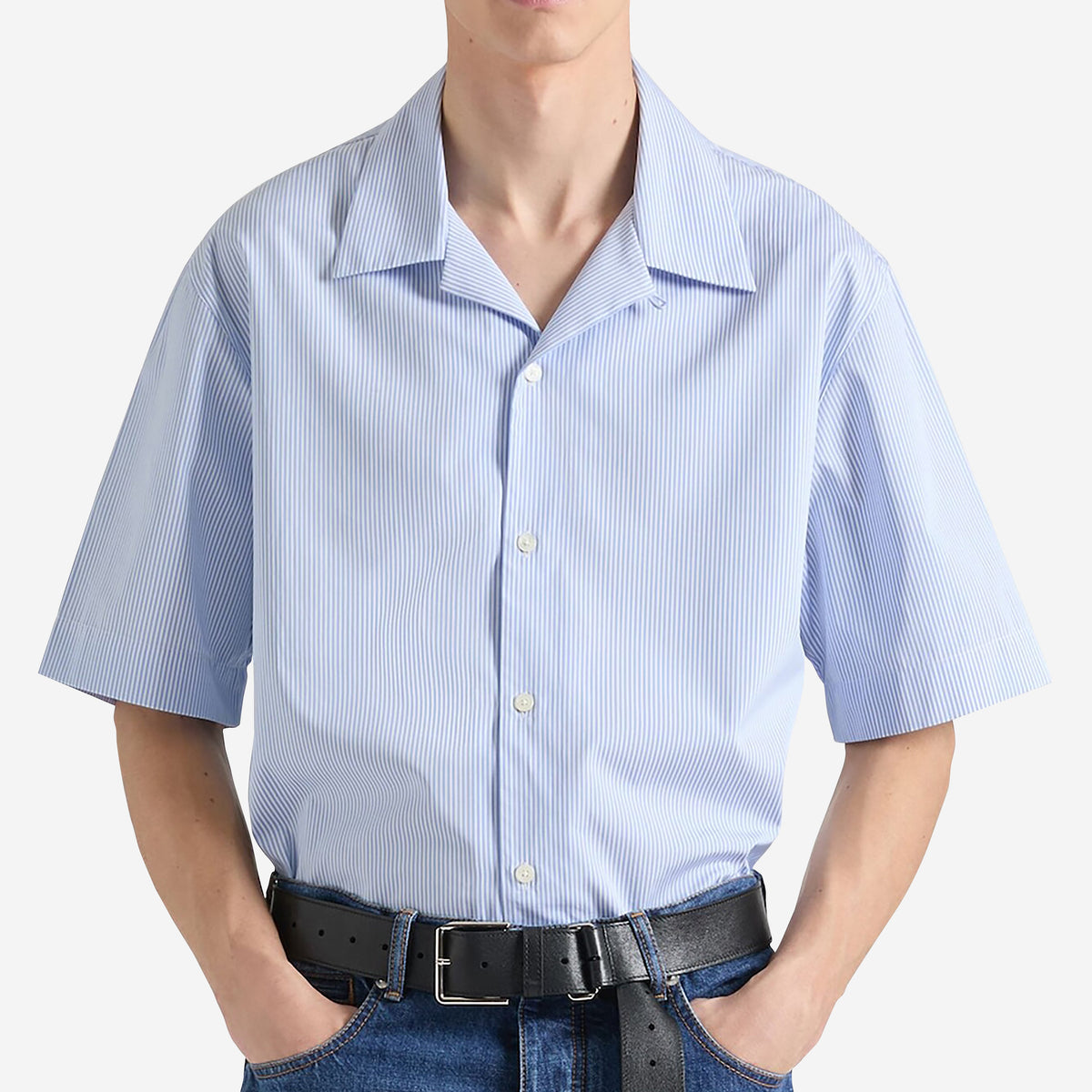 Givenchy Stamp Print Pinstripe Shirt