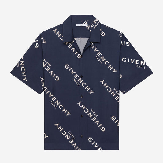 Givenchy Silk Twill Shadow Print Shirt