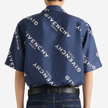 Givenchy Silk Twill Shadow Print Shirt